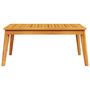 Voir la diapositive 4 : VIDAXL Table a manger de jardin 100x55x45 cm bois massif d'acacia