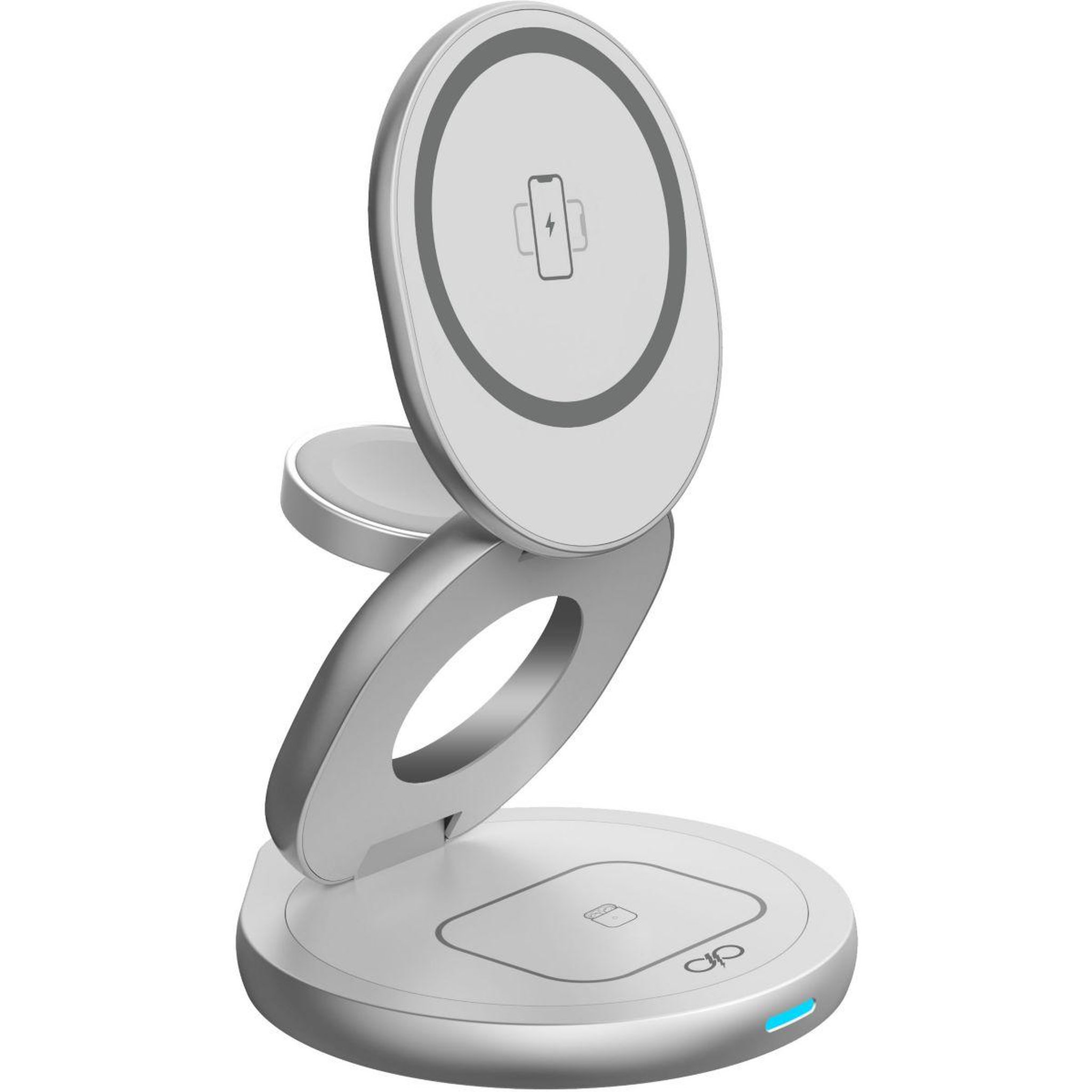 Voir la diapositive 2 : FORCE POWER Station de charge magsafe pliable 3en 1 15w