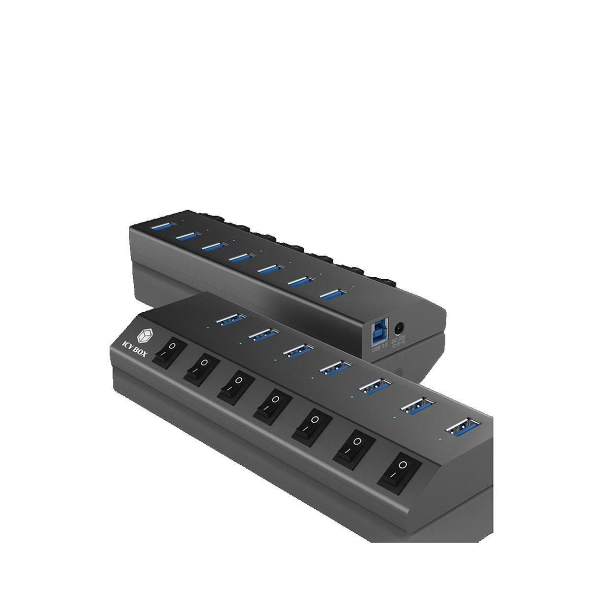 Icy Box Hub USB Icy-Box IB-HUB1701-C3 7 ports USB 3.0, Anthracite