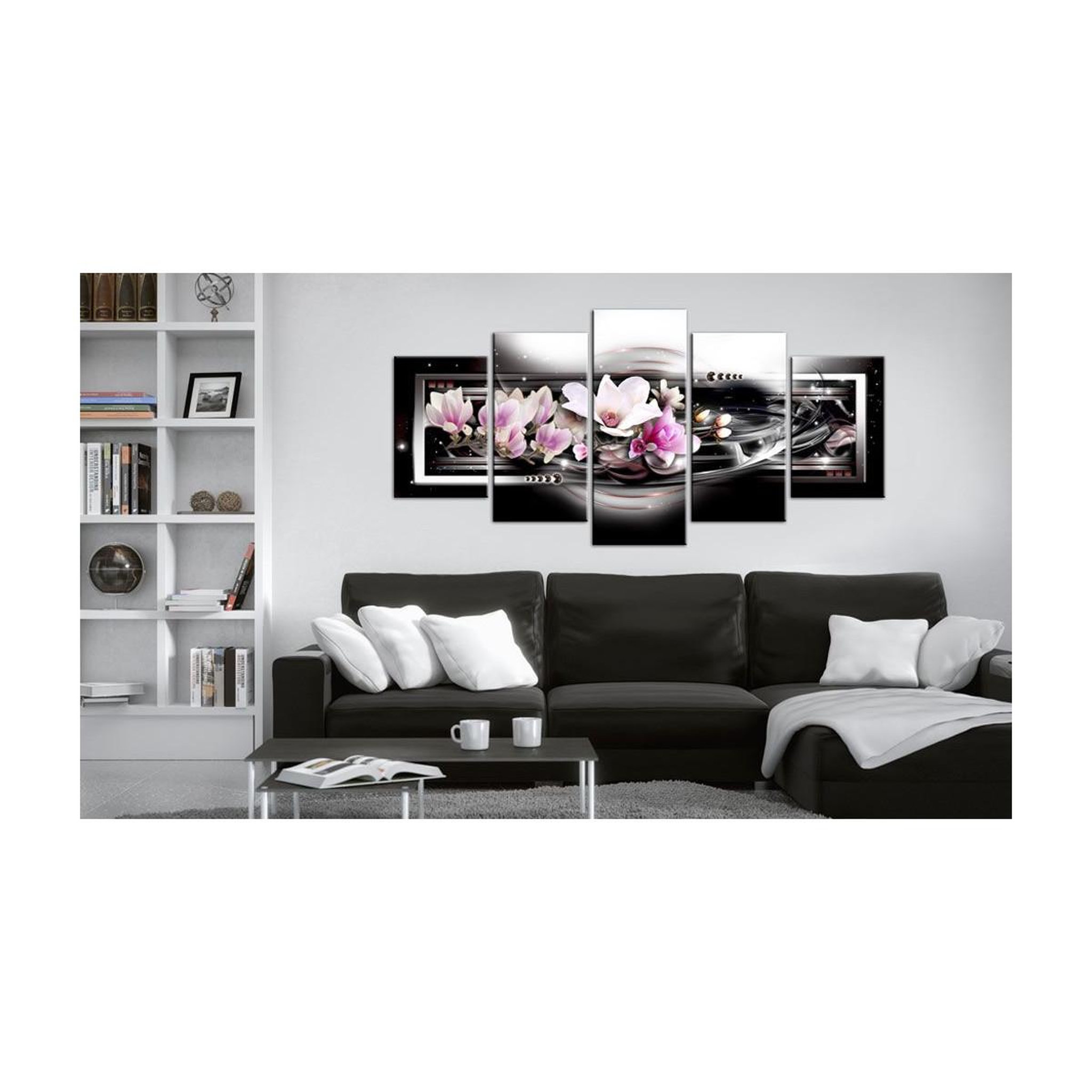 Voir la diapositive 2 : Paris Prix Tableau Imprimé  Magnolias on a Black Background