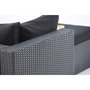 Voir la diapositive 3 : CONCEPT USINE Salon de jardin modulable 5 places en résine tressée noir MILANO