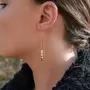 SLOYA Boucles d'oreilles pendantes Lumia en pierres Tourmaline