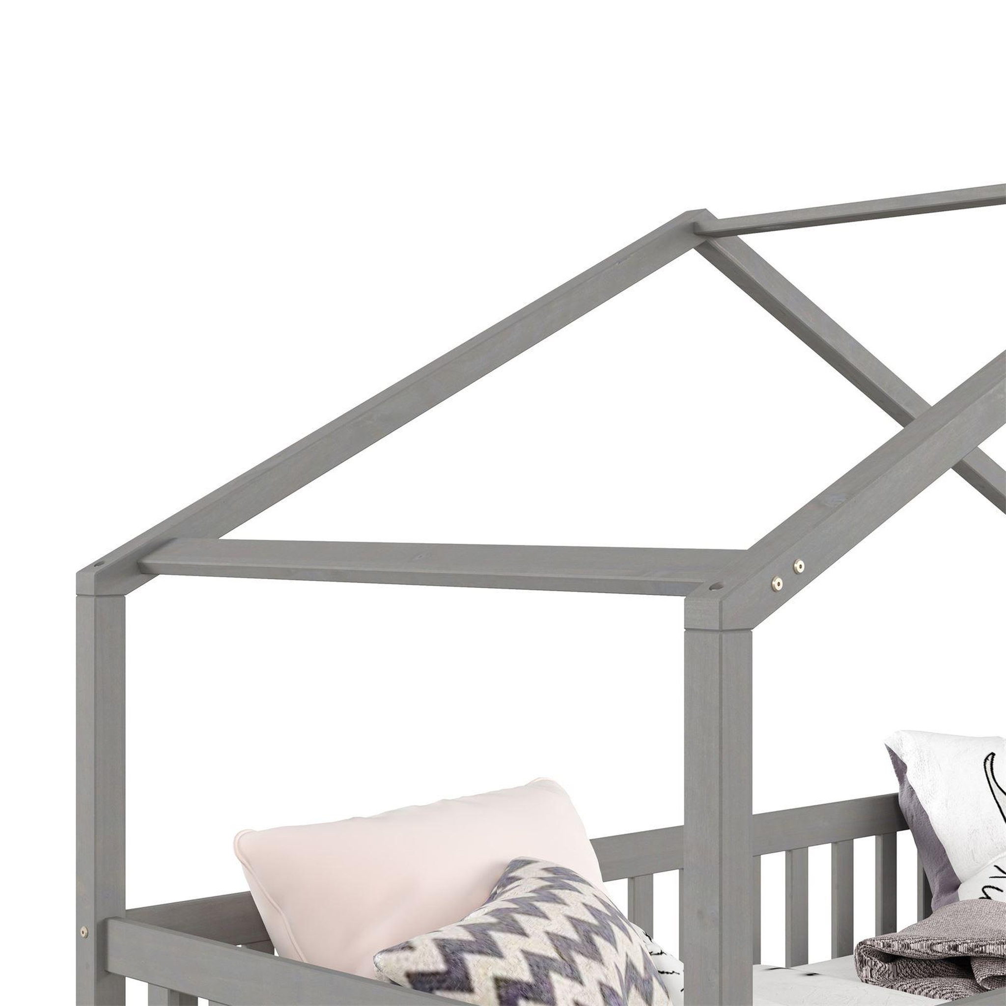 Voir la diapositive 4 : IDIMEX Lit cabane ELEA avec tiroirs, 90 x 200 cm en pin massif