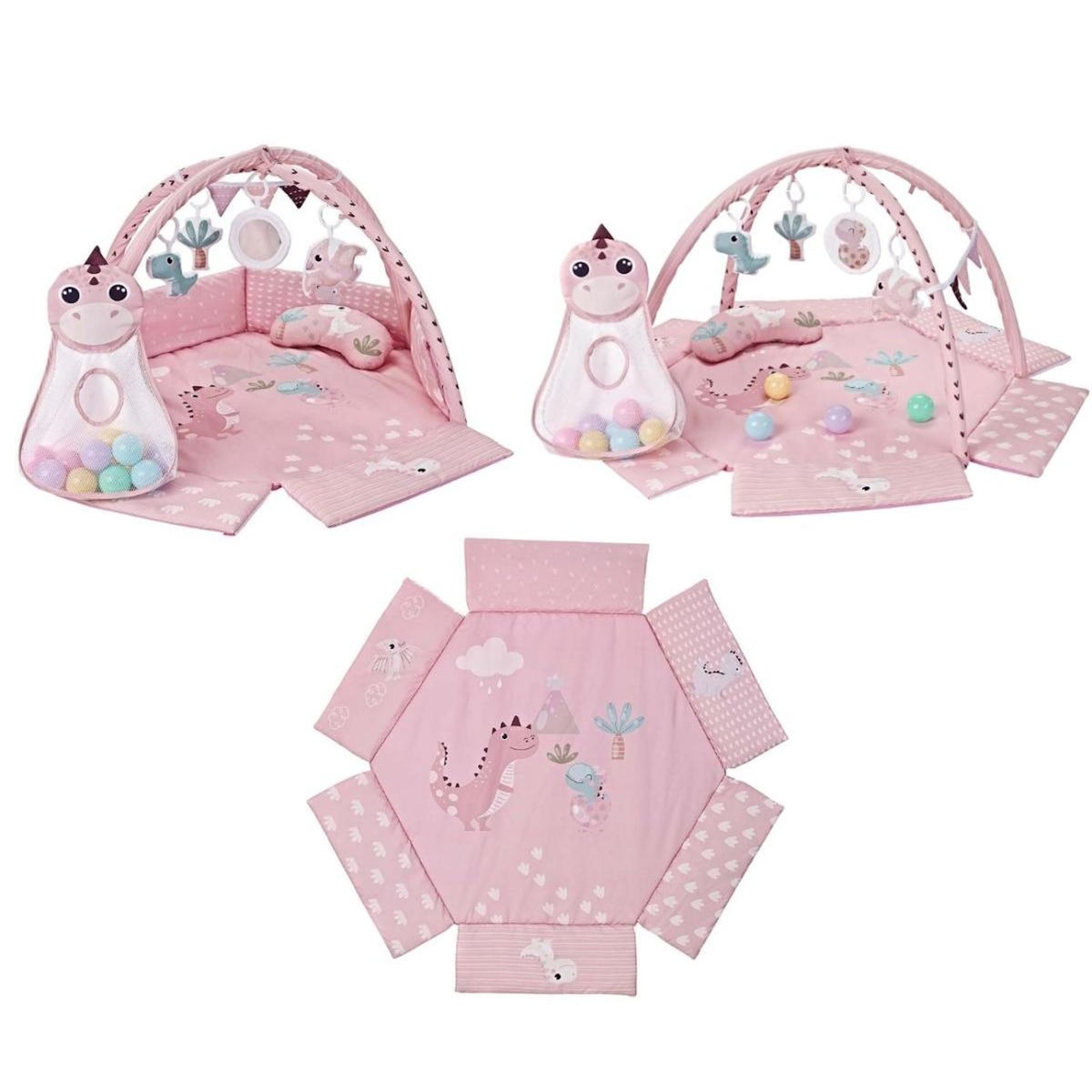MILLY MALLY Tapis d'éveil TinyMini Dino Rose