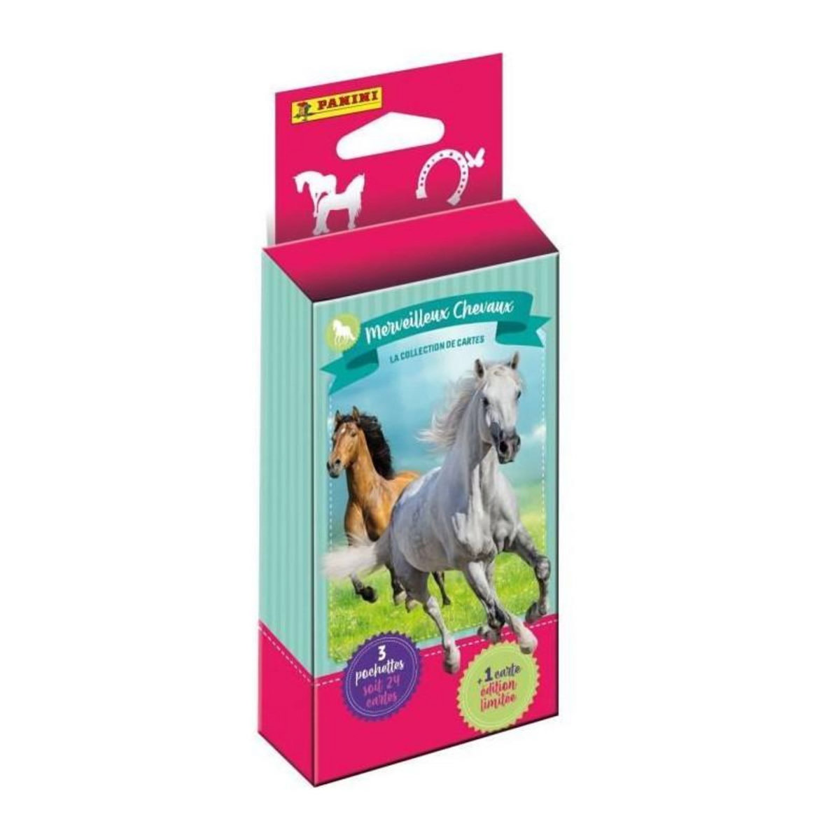 Panini Blister - PANINI - Collection de cartes pour les fans de chevaux - Contient 3 pochettes de 8 cartes + 1 carte en édition limit