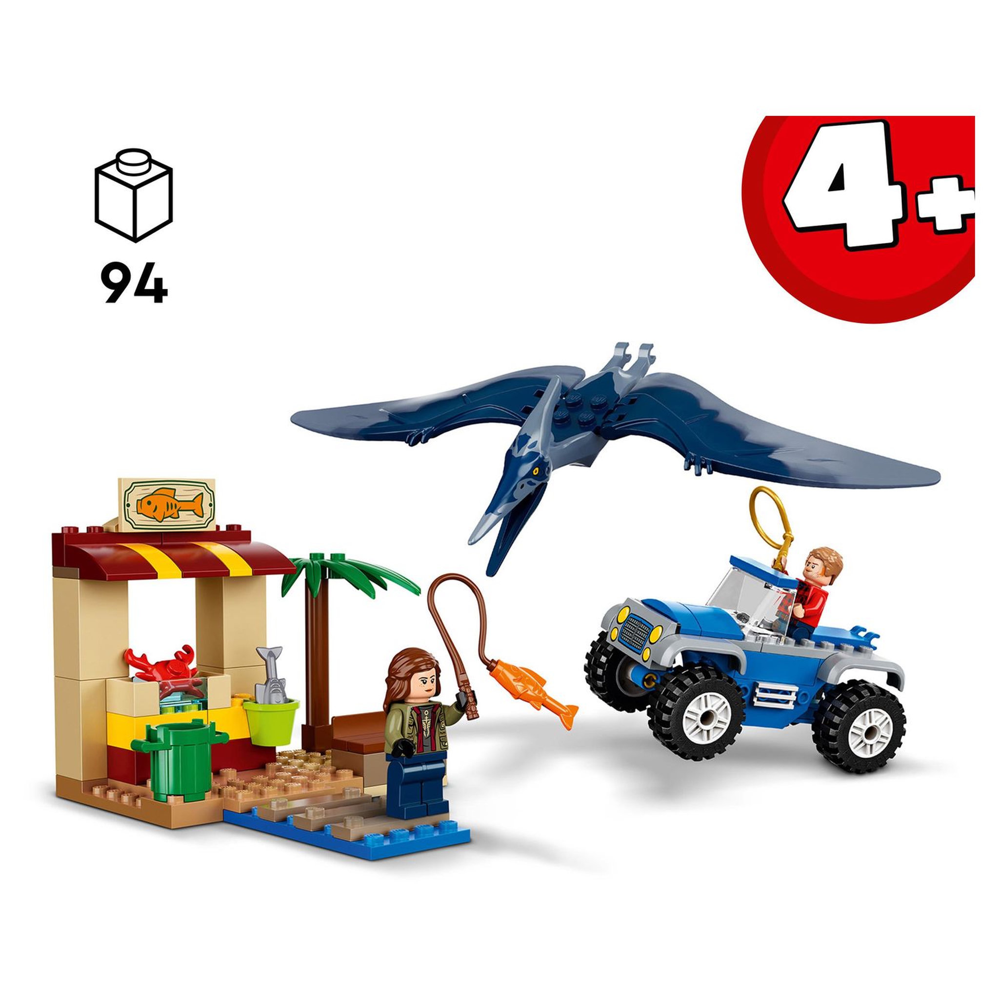 Voir la diapositive 4 : LEGO Jurassic World 76943 La Course-Poursuite du Ptéranodon,  Dinosaure Jouet, avec Voiture