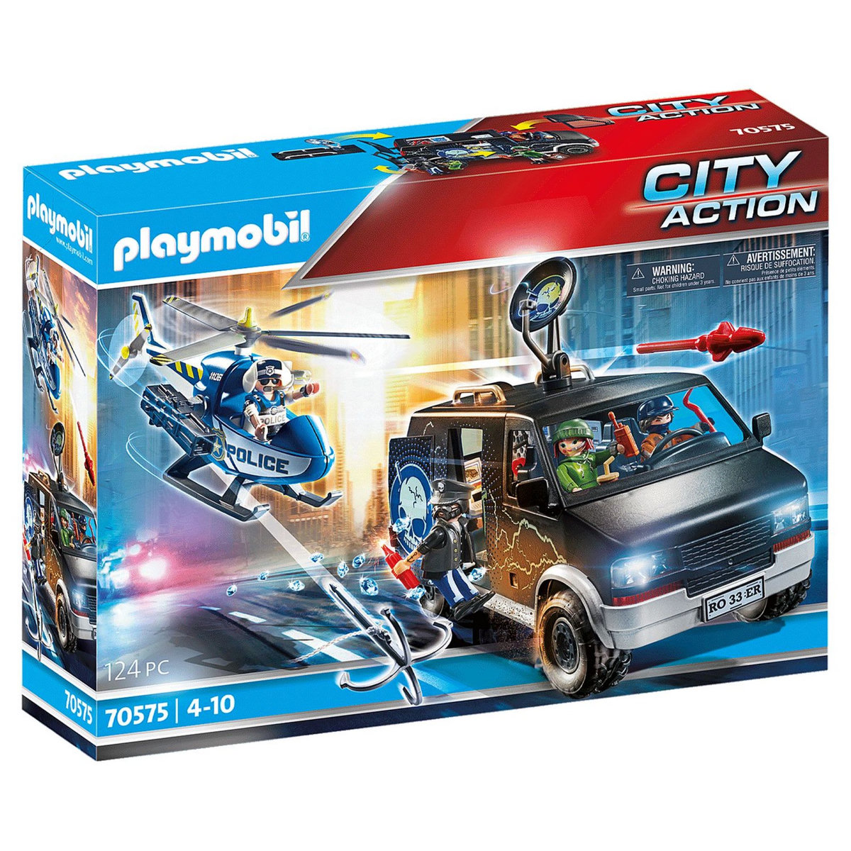 PLAYMOBIL 70575 - City Action - Police Camion de bandits et policier