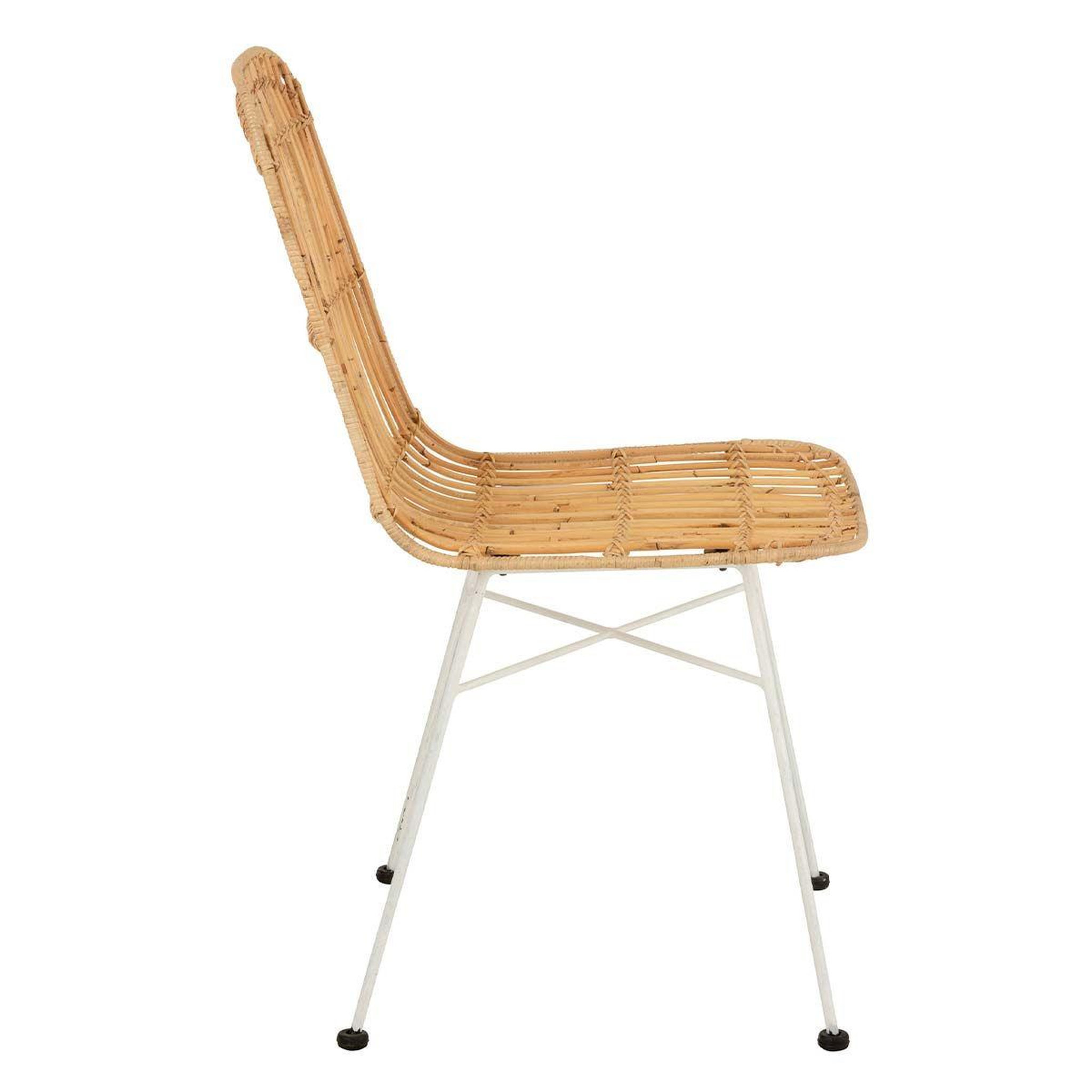 Voir la diapositive 3 : J-LINE Chaise design en rotin  ema  88cm naturel