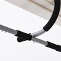 Voir la diapositive 6 : HOMCOM Barre de traction - barre de porte - pull up bar - barre d'étirement musculation pour cadres de porte - acier gris