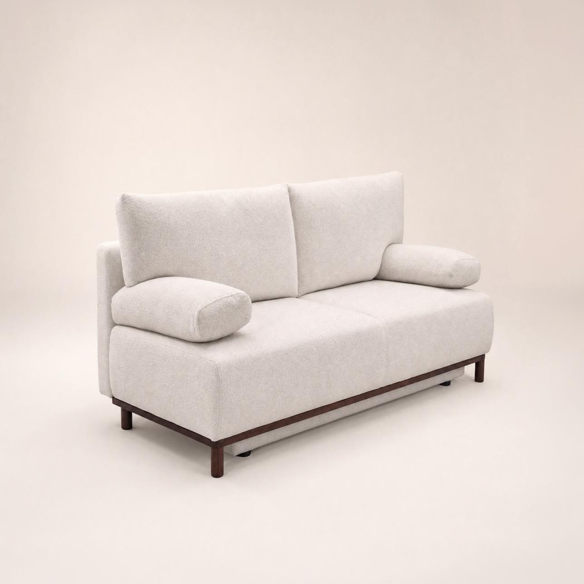 Voir la diapositive 3 : BEST MOBILIER Hortense - canapé droit 3 places convertible avec coffre en velours texturé