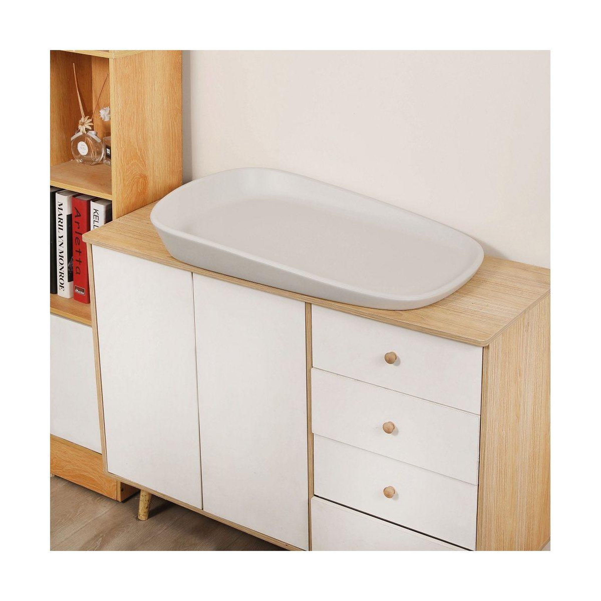 Voir la diapositive 3 : INTERBABY Matelas à langer  en silicone - gris - lavable