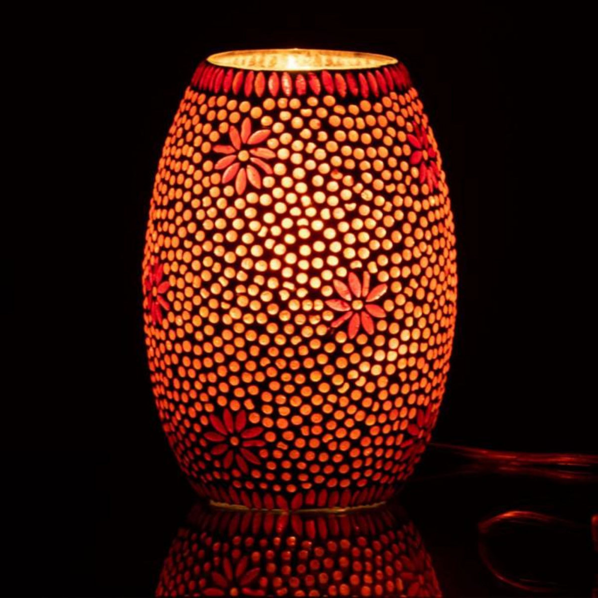 Paris Prix Lampe à Poser en Verre  Bram  20cm Rouge