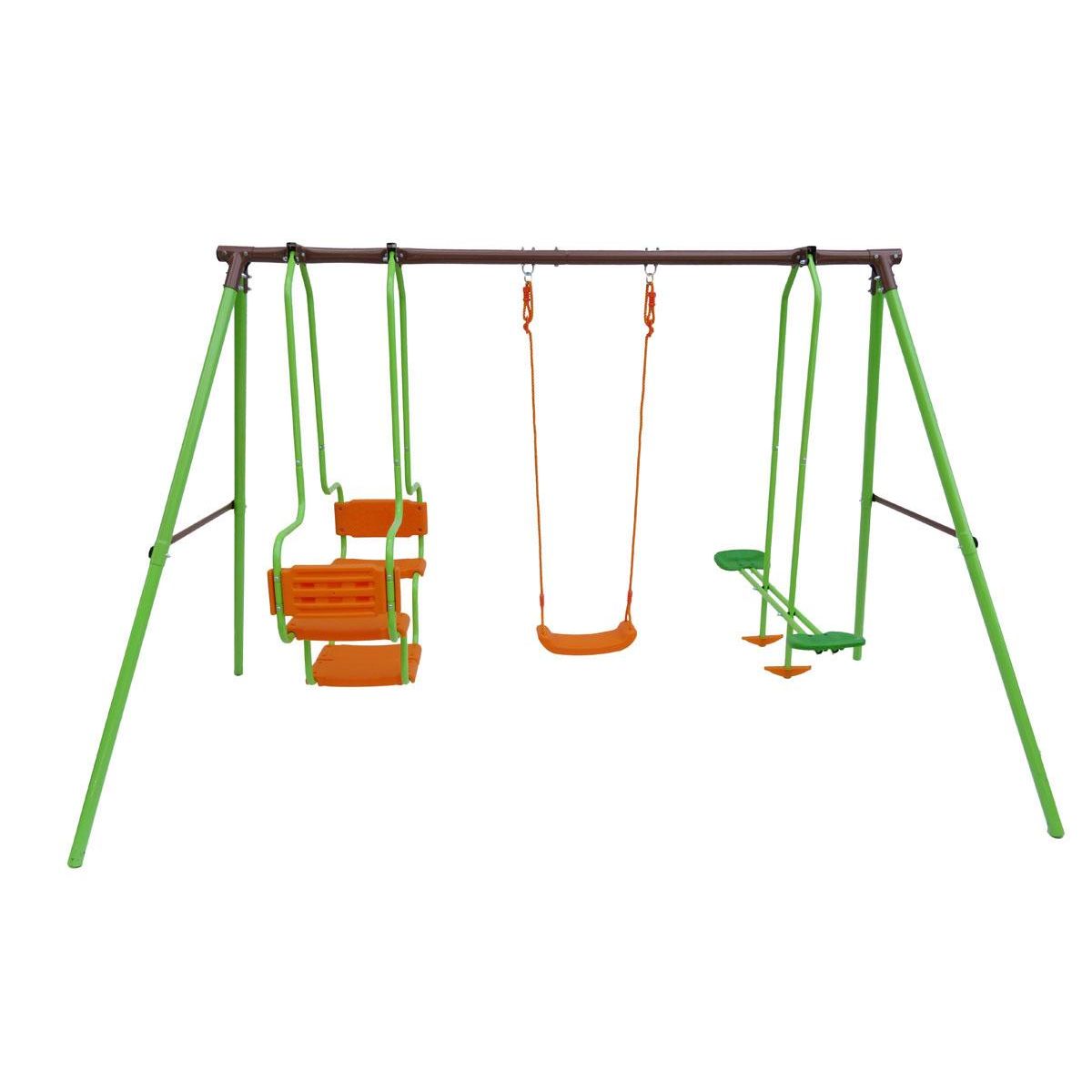 Habitat et Jardin Portique acier  Eva  - 1.96m - 3 agrès
