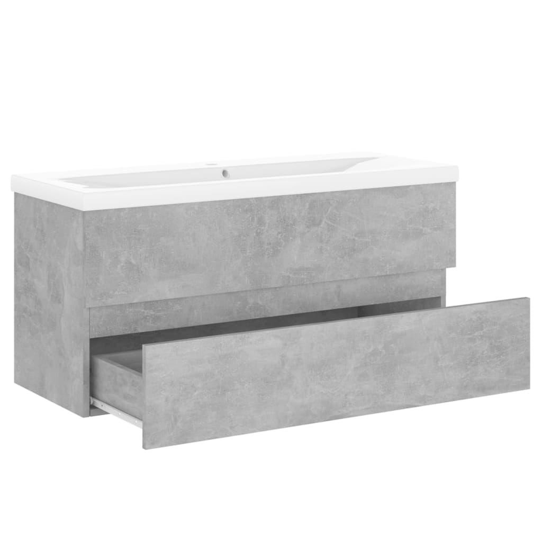 Voir la diapositive 3 : VIDAXL Armoire d'evier avec lavabo integre Gris beton Agglomere