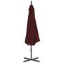 Voir la diapositive 3 : VIDAXL Parasol de jardin en porte-a-faux mat en acier rouge bordeaux
