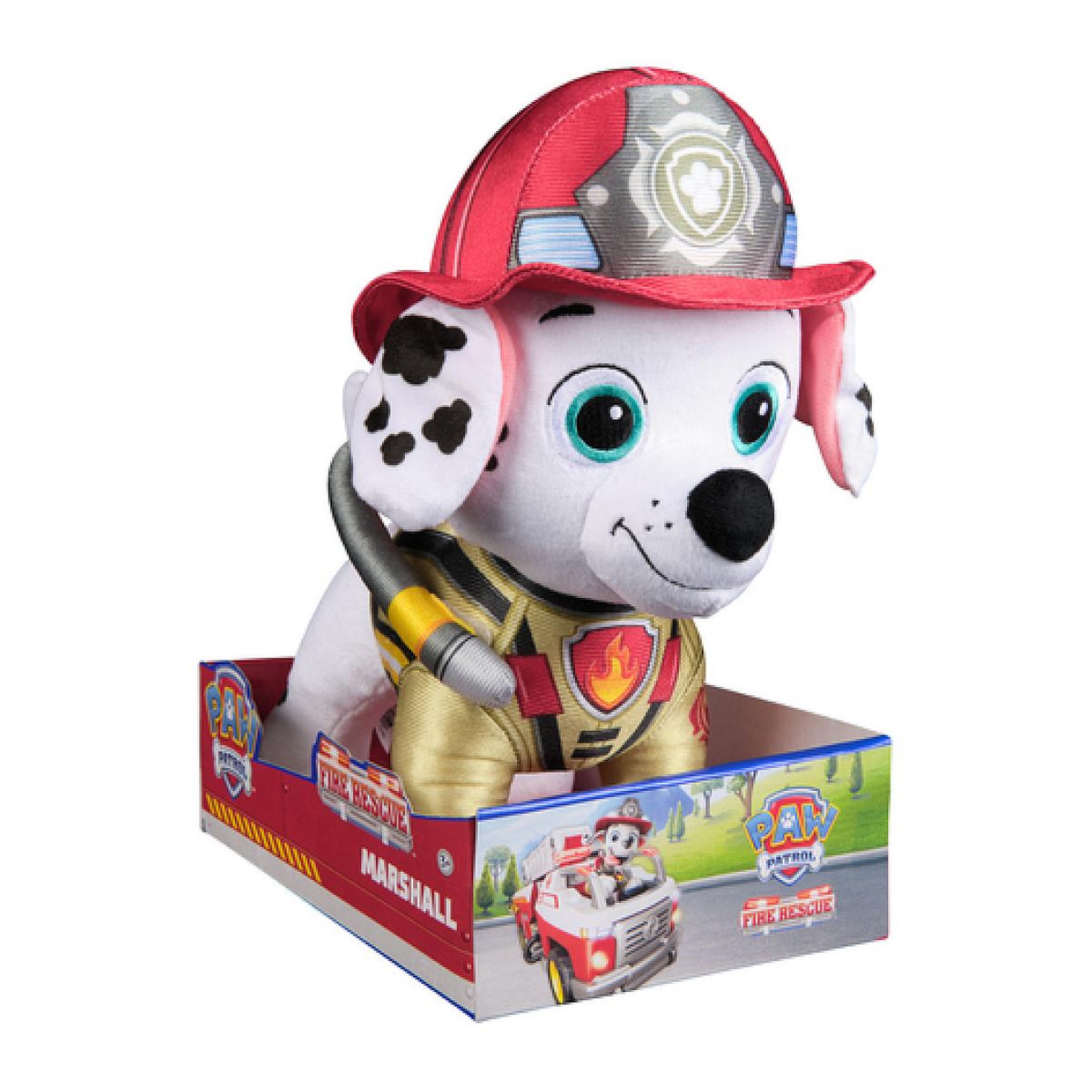 Voir la diapositive 2 : SpinMaster Peluche 25 Cm Deluxe Marcus Fire Rescue La Pat Patrouille