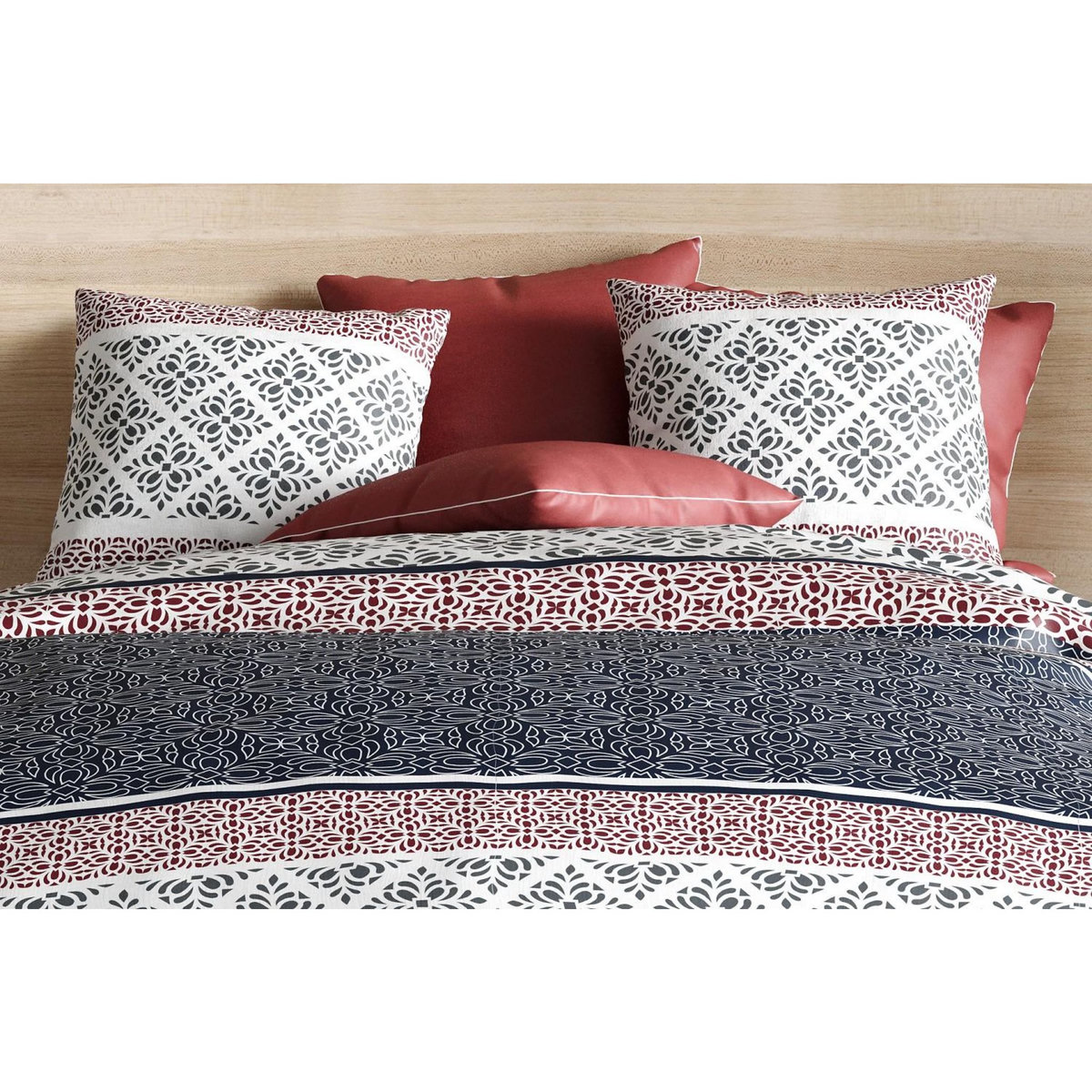 Les Ateliers du Linge Parure de housse de couette 100%coton 57fils sergio