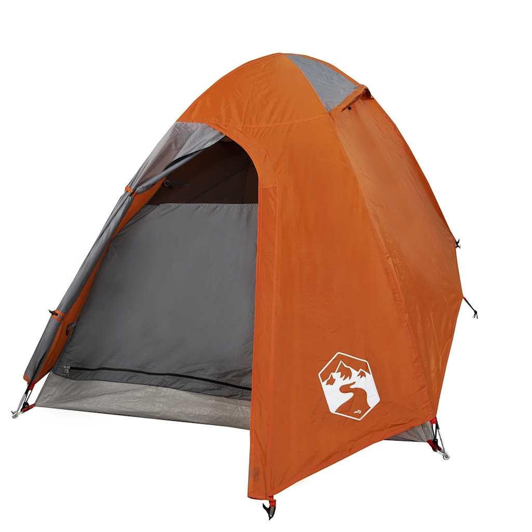 Voir la diapositive 4 : VIDAXL Tente de camping a dome 2 personnes orange impermeable