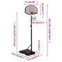 Voir la diapositive 6 : VIDAXL Support de basket-ball Noir 216-250 cm Polyethylene
