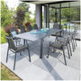 Voir la diapositive 2 : HESPERIDE Table de jardin extensible Pavane en aluminium - 10 Places