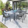 Voir la diapositive 2 : HESPERIDE Table de jardin extensible Pavane en aluminium - 10 Places