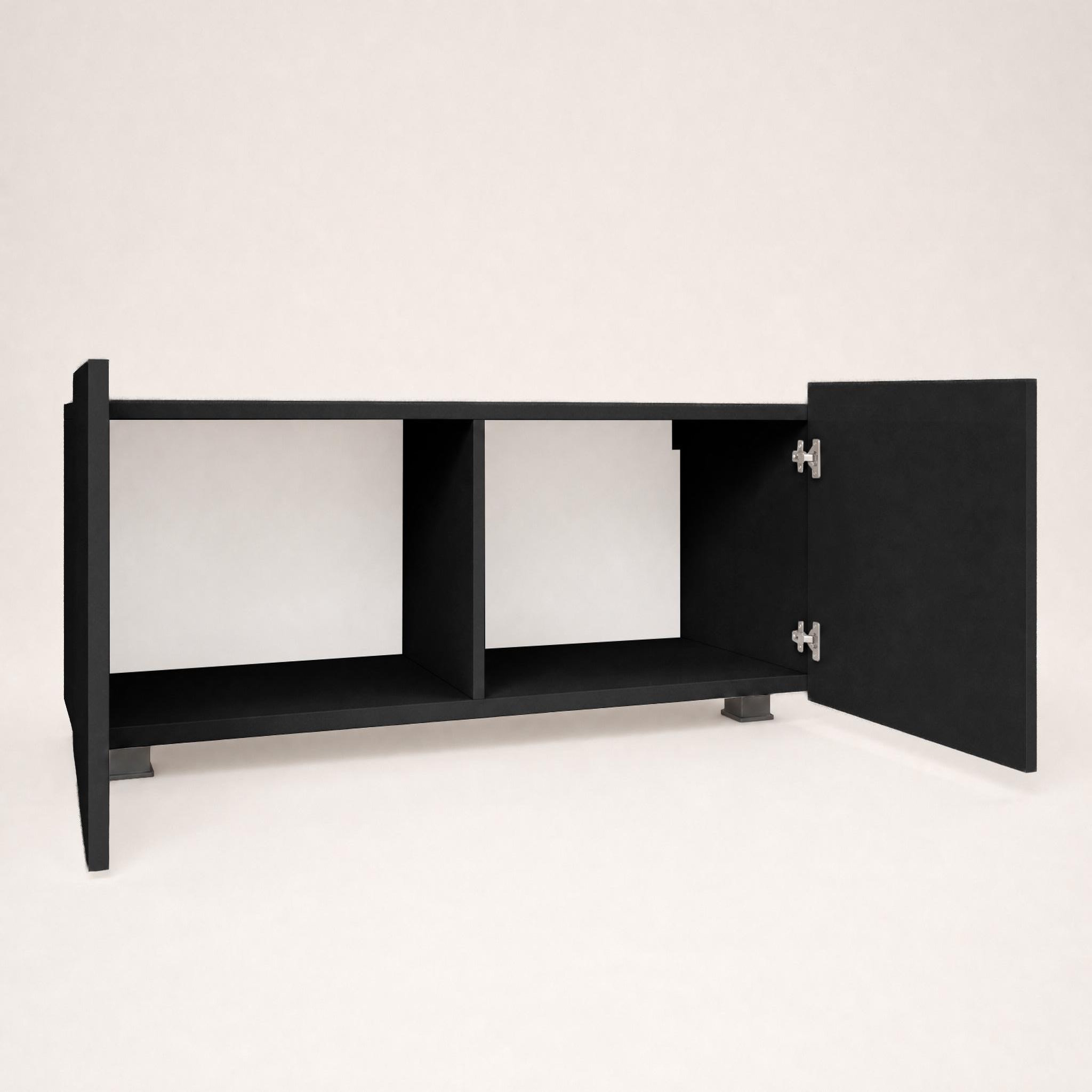 Voir la diapositive 6 : BEST MOBILIER Alix - meuble tv modulable 100 cm - 2 portes