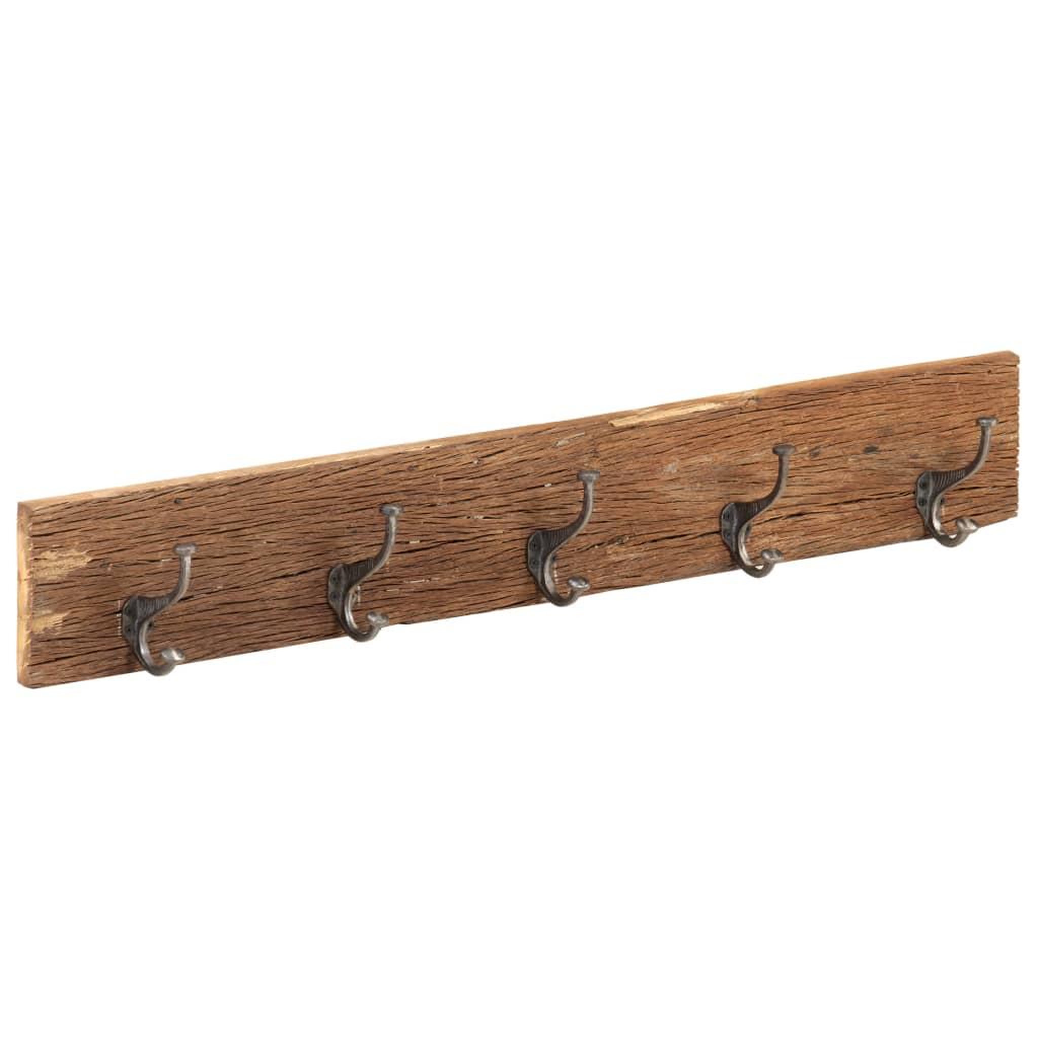 VIDAXL Cintre de couloir et 5 crochets 100x2,5x15 cm bois recuperation