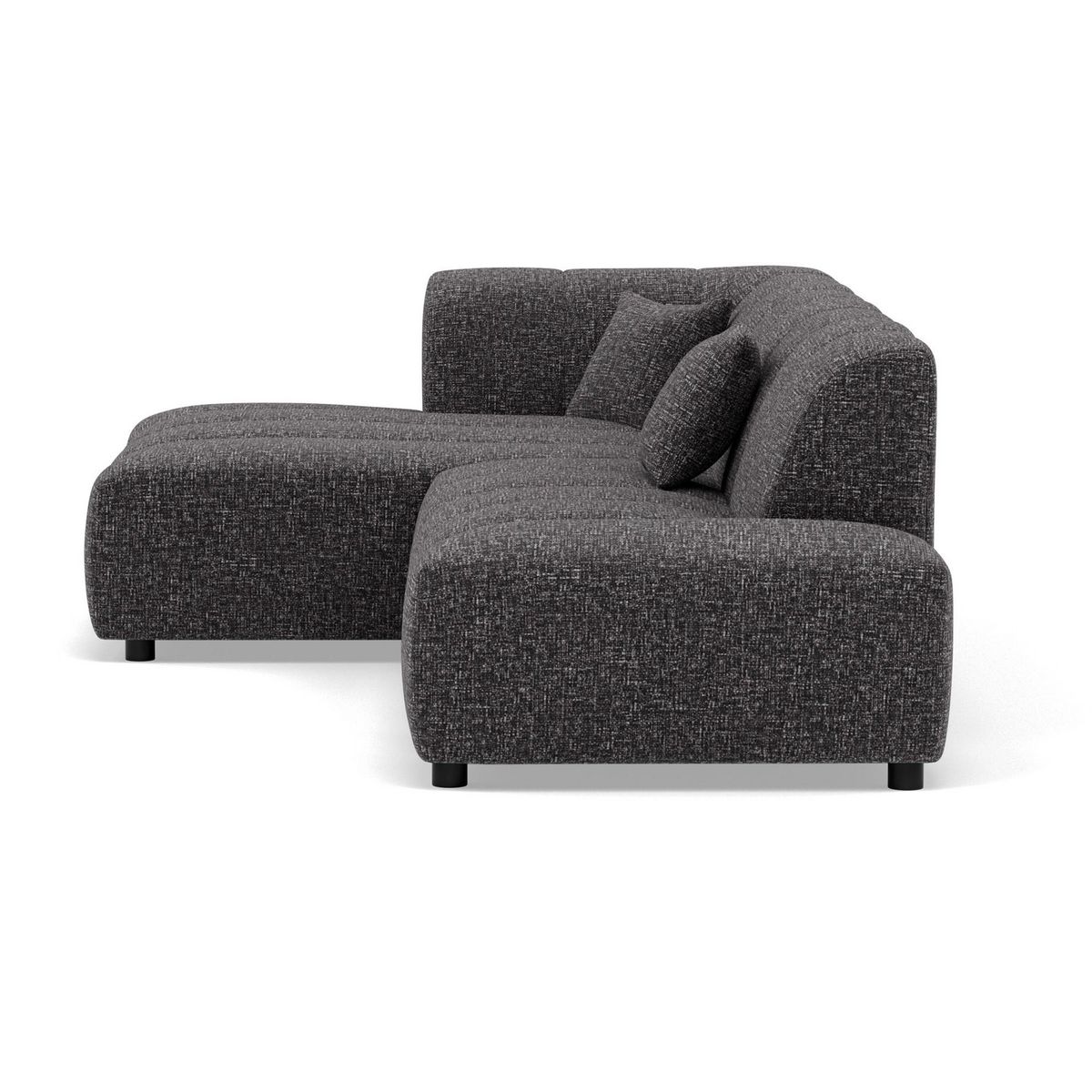 LISA DESIGN Curtis - canapé d'angle gauche 4 places en tissu texturé