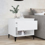 Voir la diapositive 3 : VIDAXL Table d'appoint Blanc 50x46x50 cm Bois d'ingenierie