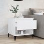 Voir la diapositive 3 : VIDAXL Table d'appoint Blanc 50x46x50 cm Bois d'ingenierie