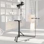 Voir la diapositive 3 : HOMCOM Pied d'atelier vélo pliable réglable avec plateau outil - pince pivotante 360° - charge max. 40 Kg - noir