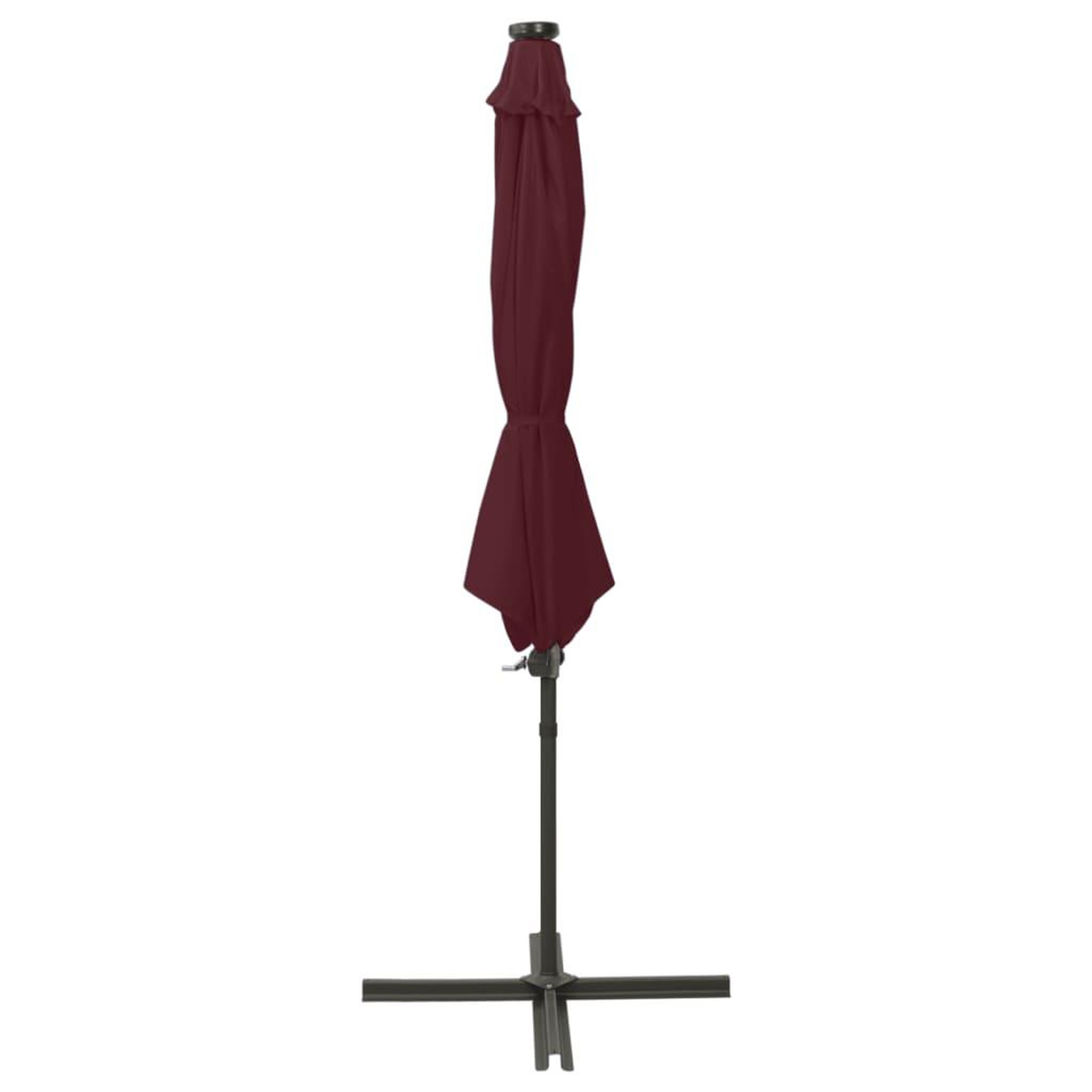 Voir la diapositive 2 : VIDAXL Parasol de jardin en porte-a-faux avec mat et lumieres LED