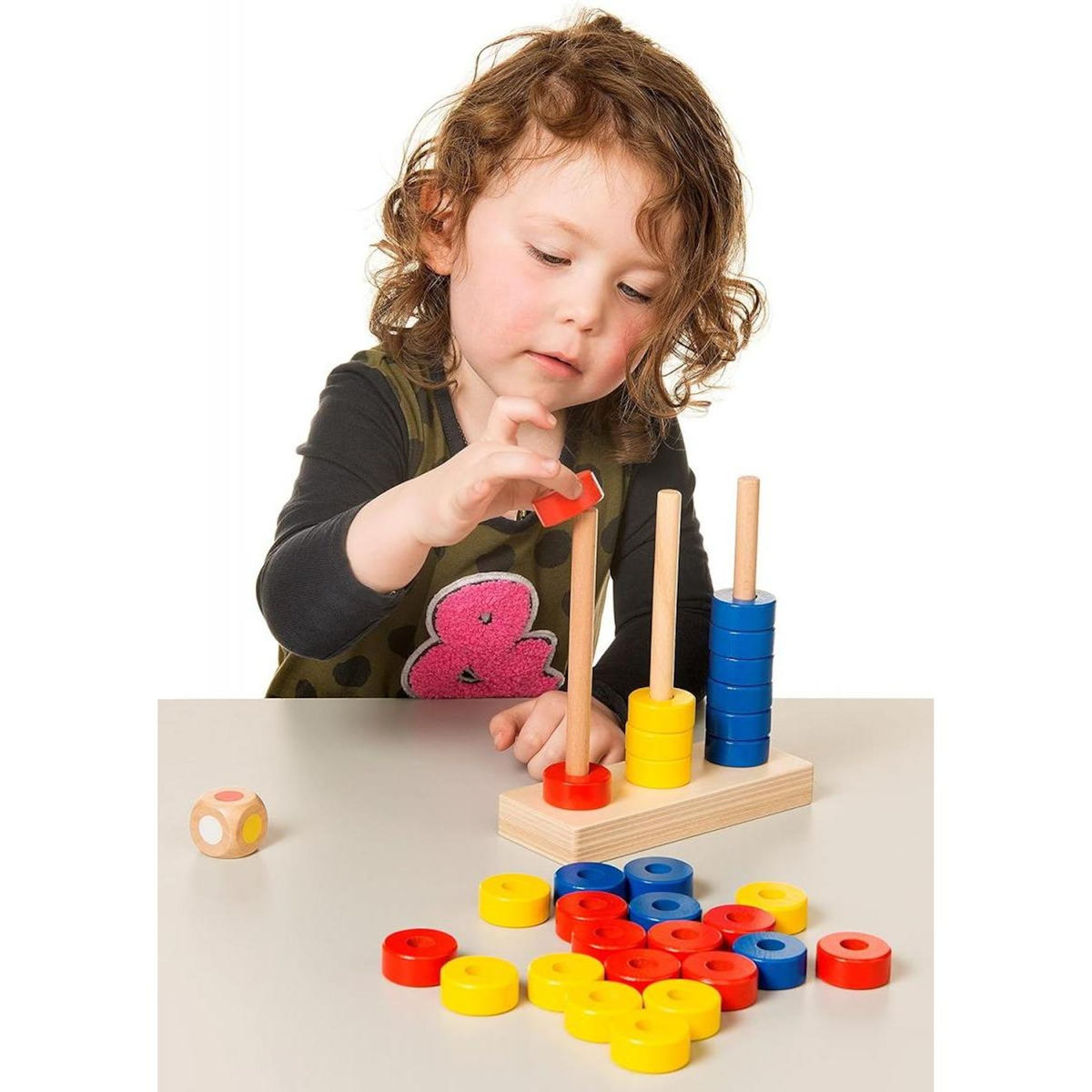 TOYSFORLIFE Comptage addition soustraction - Empiler les anneaux - jeu Montessori