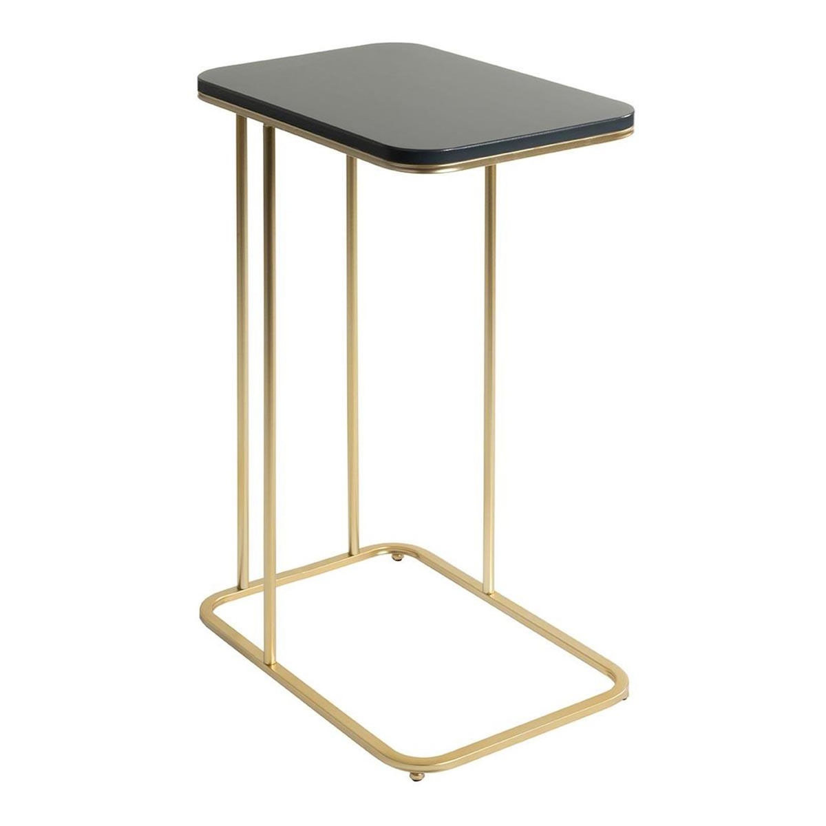 Paris Prix Table d'Appoint Design  Alba  67cm Noir & Or
