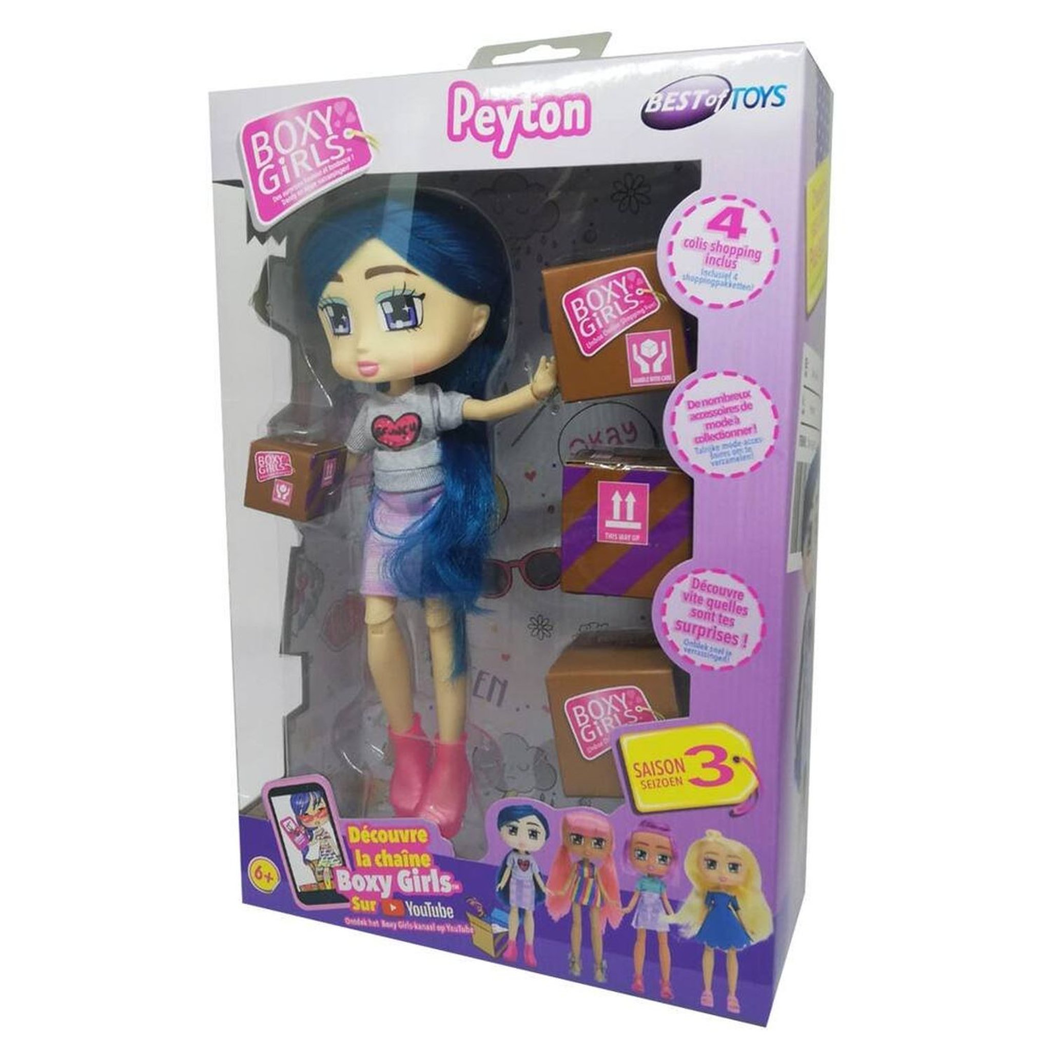 Voir la diapositive 2 : BEST OF TV Boxy girls Peyton 4 colis shopping saison 3