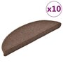 Voir la diapositive 2 : VIDAXL Tapis d'escalier 10 pcs 56x17x3 cm Marron cafe