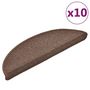 Voir la diapositive 2 : VIDAXL Tapis d'escalier 10 pcs 56x17x3 cm Marron cafe