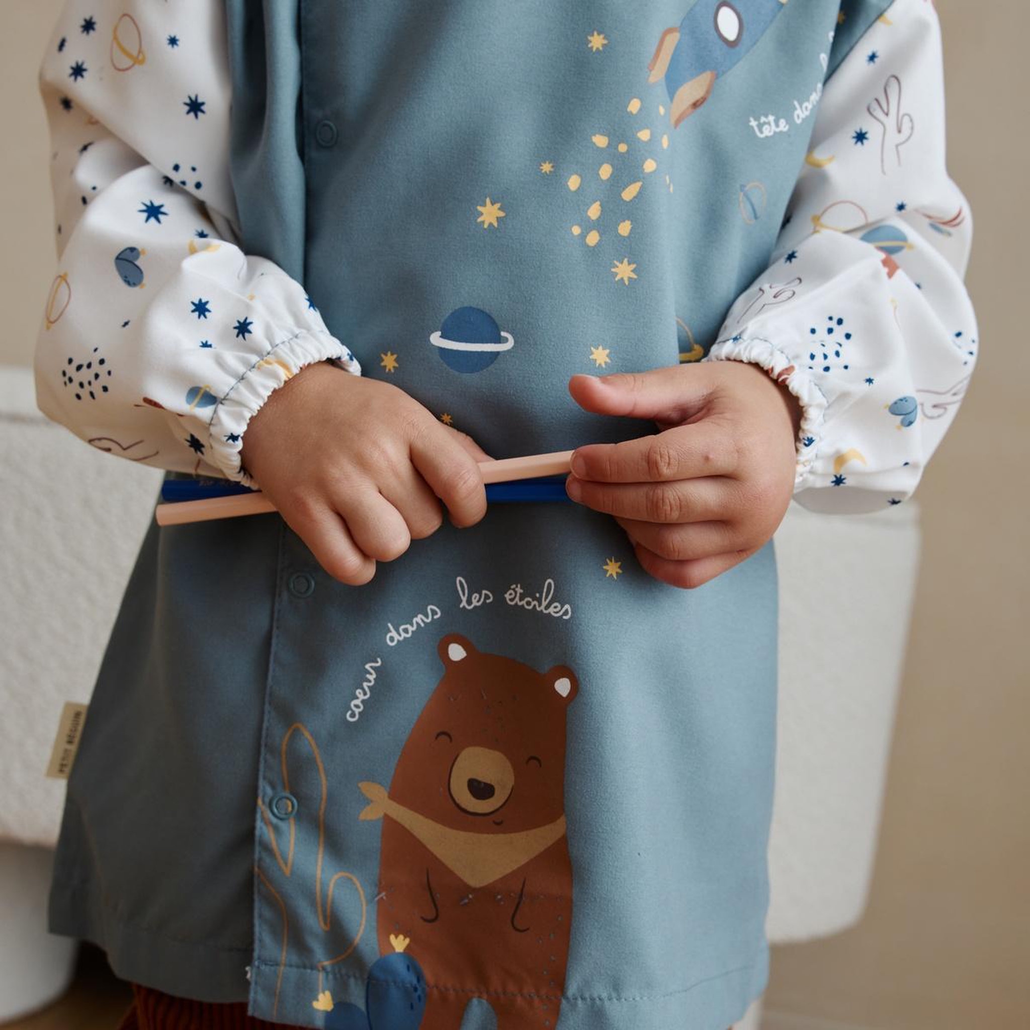 Voir la diapositive 5 : PETIT BEGUIN Tablier enfant moka - garçon