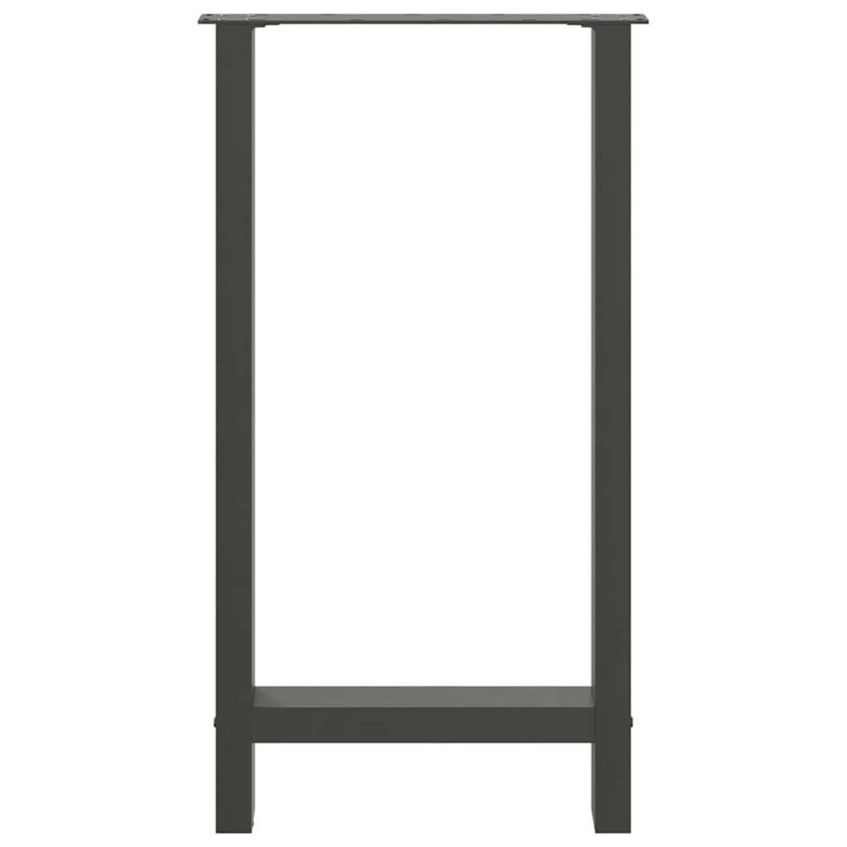 VIDAXL Pieds de table basse anthracite 2 pcs 50x(90-91) cm acier