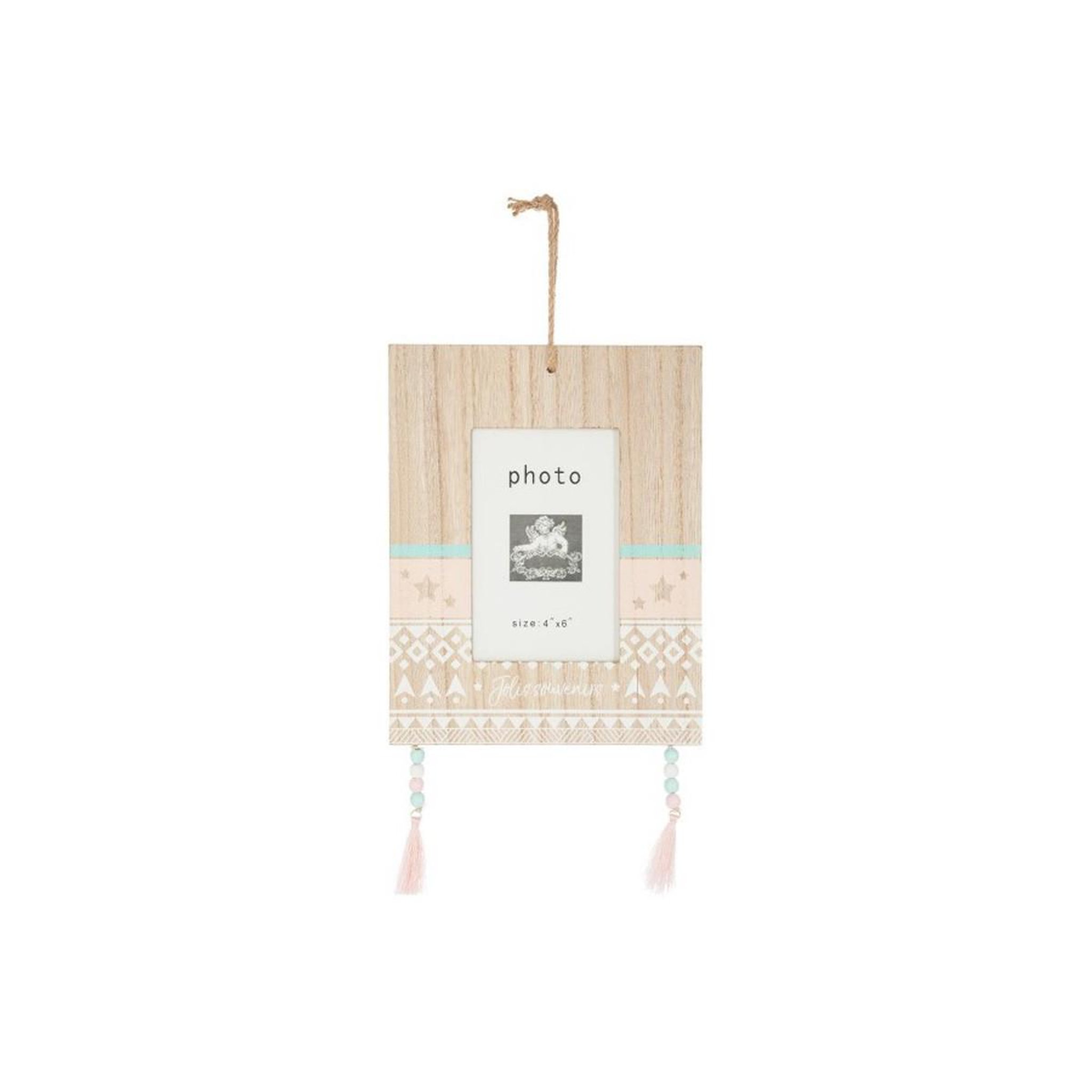 Atmosphera Kids Cadre Photo A Suspendre  Houppe  10x15cm Naturel