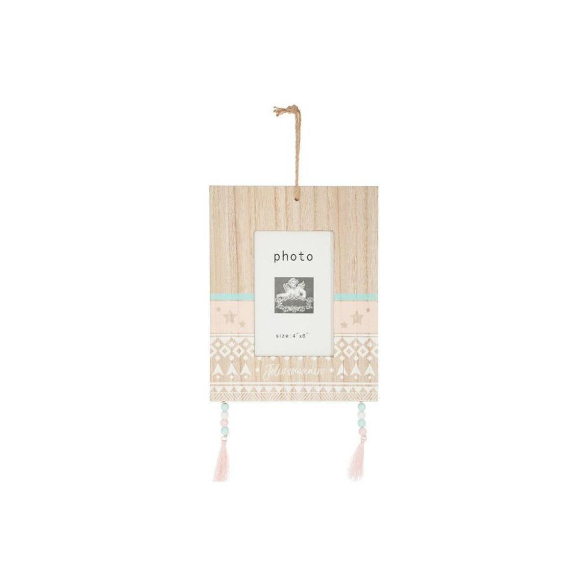 Atmosphera Kids Cadre Photo A Suspendre  Houppe  10x15cm Naturel