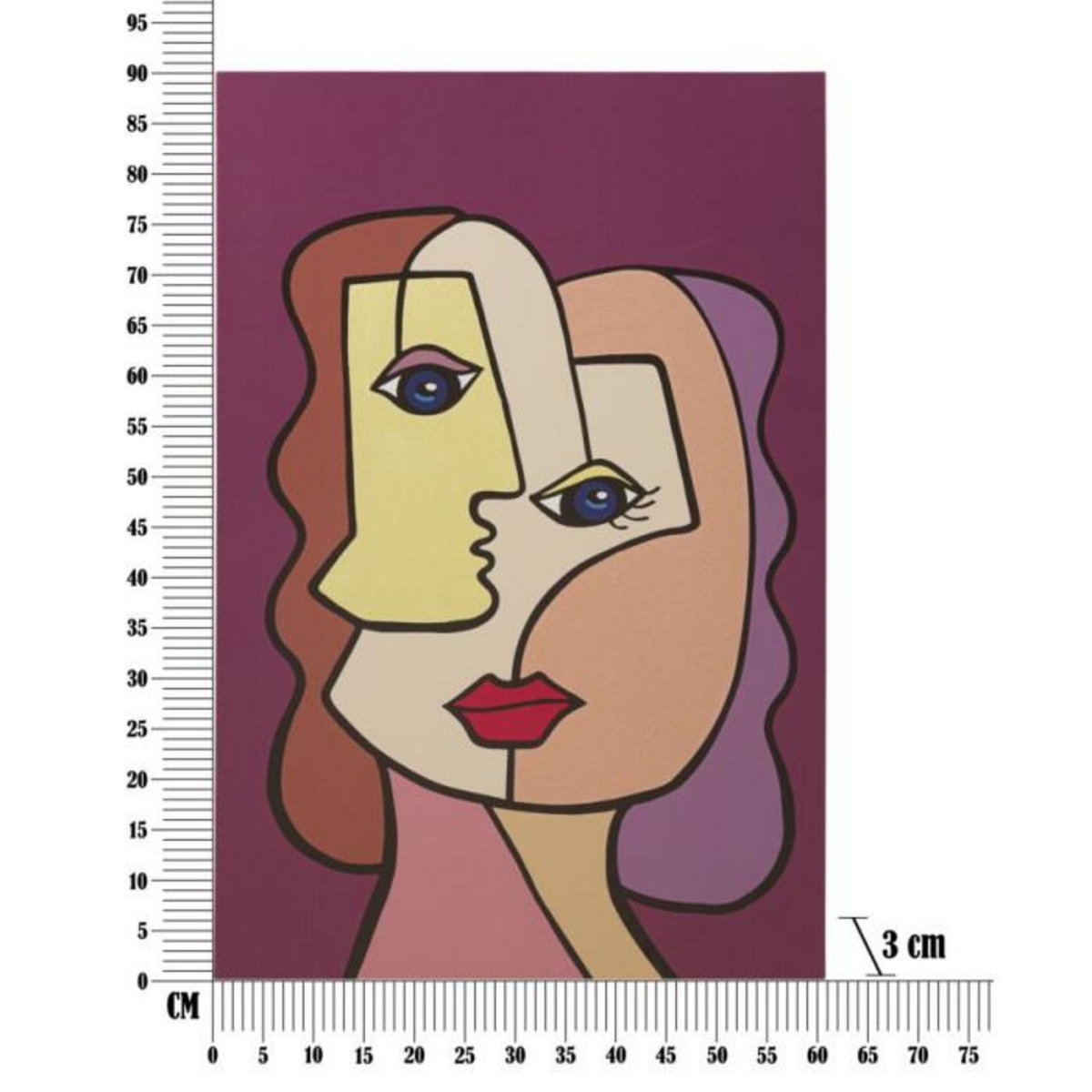 Paris Prix Toile Imprimée Déco  Double Visage  60x90cm Multicolore