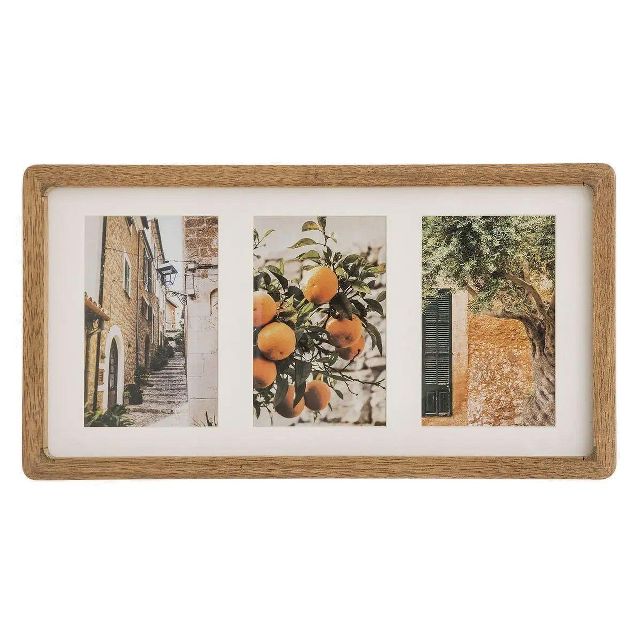 ATMOSPHERA Pêle-mêle 3 photos en bois  milea  40cm naturel