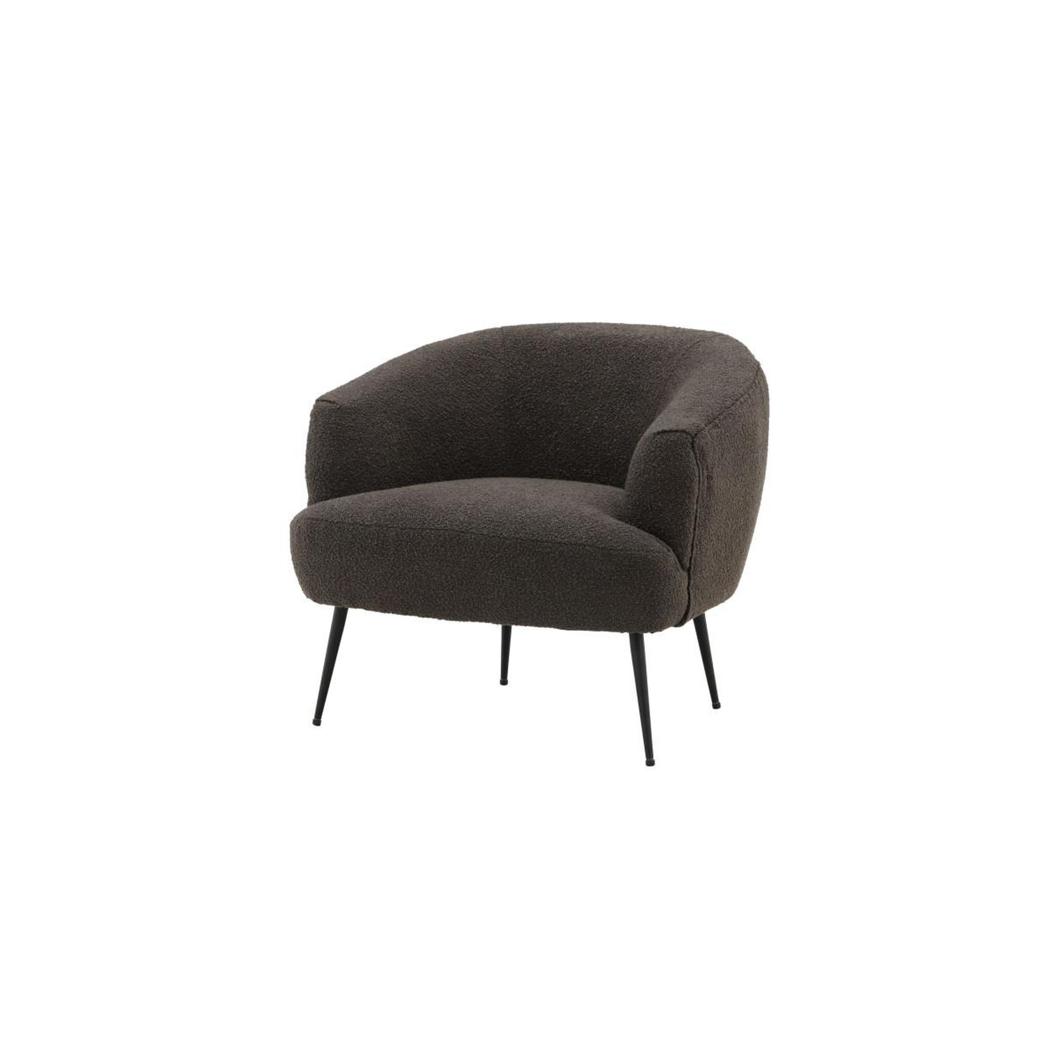 Voir la diapositive 5 : Paris Prix Fauteuil en tissu bouclette  derry  79cm gris foncé
