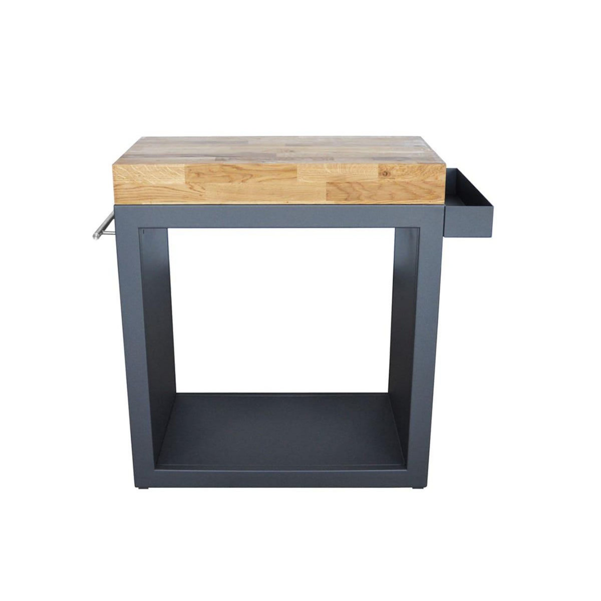 ARTISS DESIGN Meuble multifonction graphite avec tablette bois 80 x 45 x 91 cm - Artiss