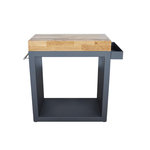 ARTISS DESIGN Meuble multifonction graphite avec tablette bois 80 x 45 x 91 cm - Artiss