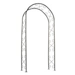 Nature Pergola acier galvanisé laqué époxy noir, décor volutes