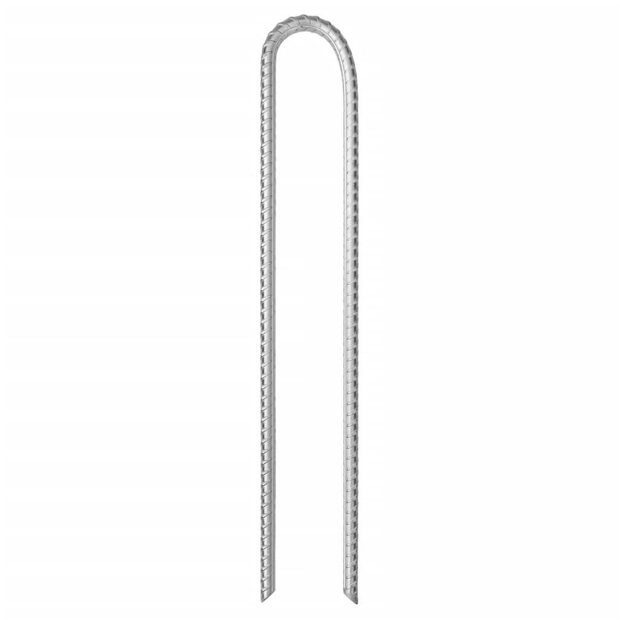 Voir la diapositive 2 : VIDAXL Piquets de tente 12pcs en forme de U 37cm Ø10mm acier galvanise