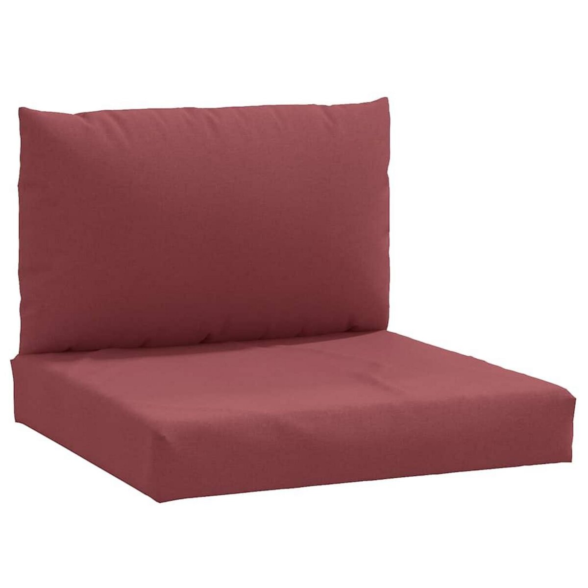 VIDAXL Coussins de palette lot de 2 rouge bordeaux melange tissu