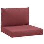 Voir la diapositive 2 : VIDAXL Coussins de palette lot de 2 rouge bordeaux melange tissu